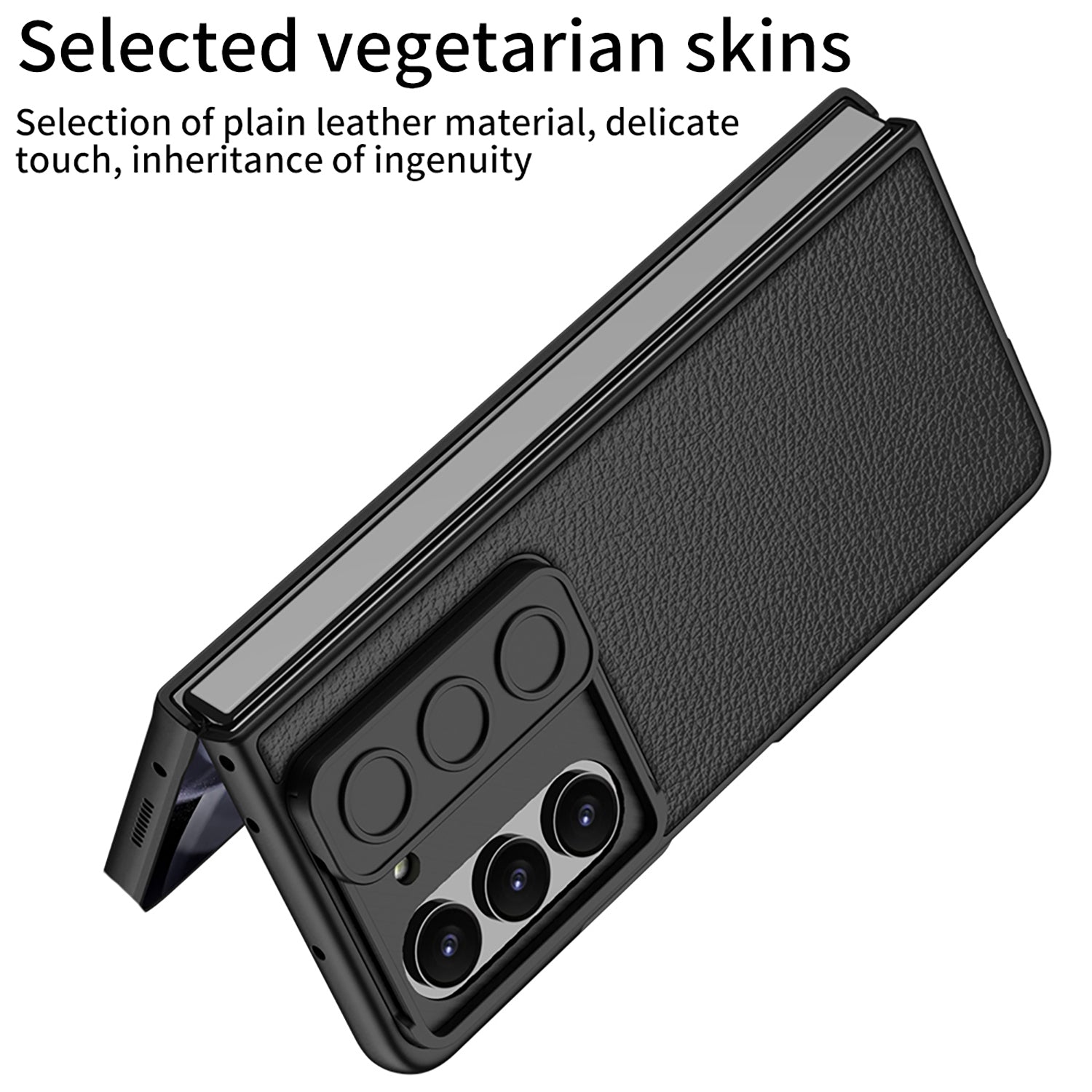 GKK beskyttelsescover til Samsung Galaxy Z Fold5 5G hård pc PU slankt telefoncover med hærdet glasfilm GKK beskyttelsescover til Samsung Galaxy Z Fold5 5G hård pc PU slankt telefoncover med hærdet glasfilm